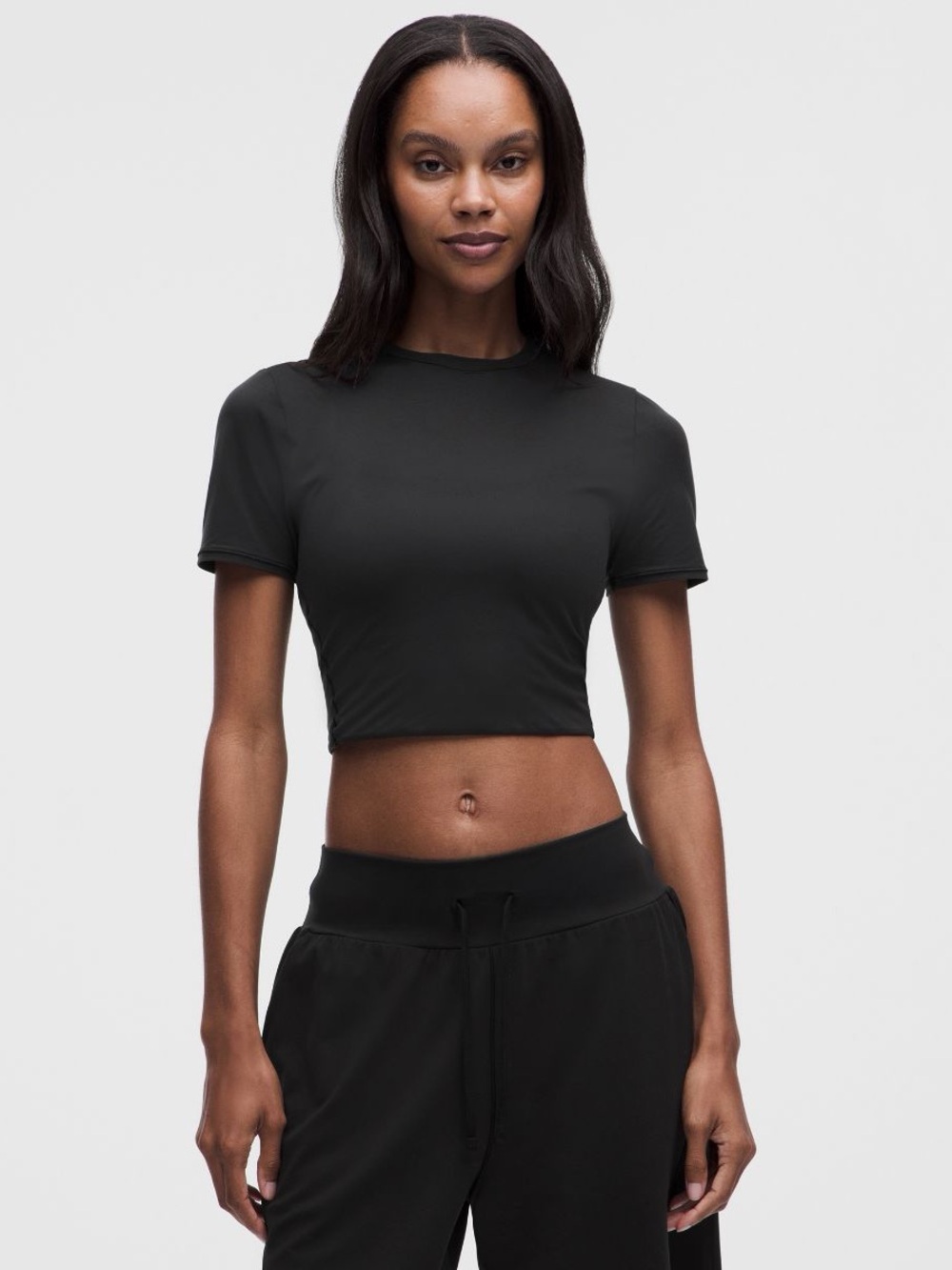 Lululemon Wundermost Ultra-Soft Nulu Crewneck Cropped T-Shirt sz S